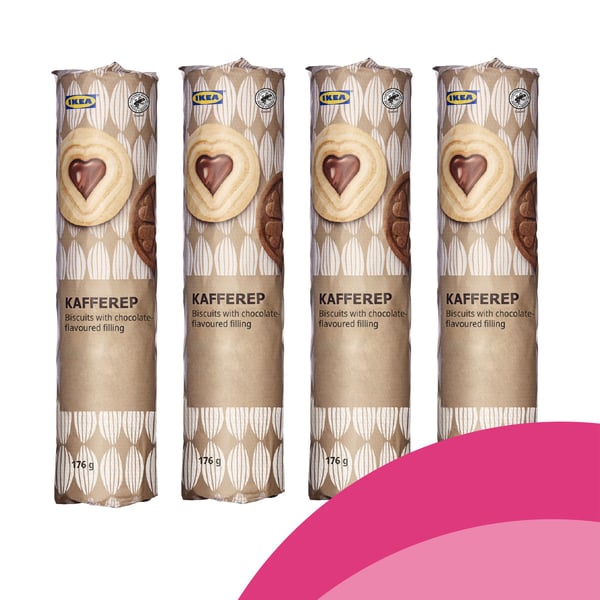 Quattro confezioni di biscotti ai gusti vari KAFFEREP/BJÄLLRA.