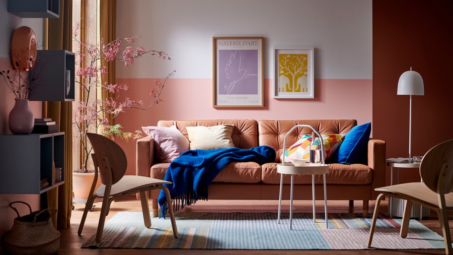 What colours and more go with a brown leather sofa? IKEA Switzerland