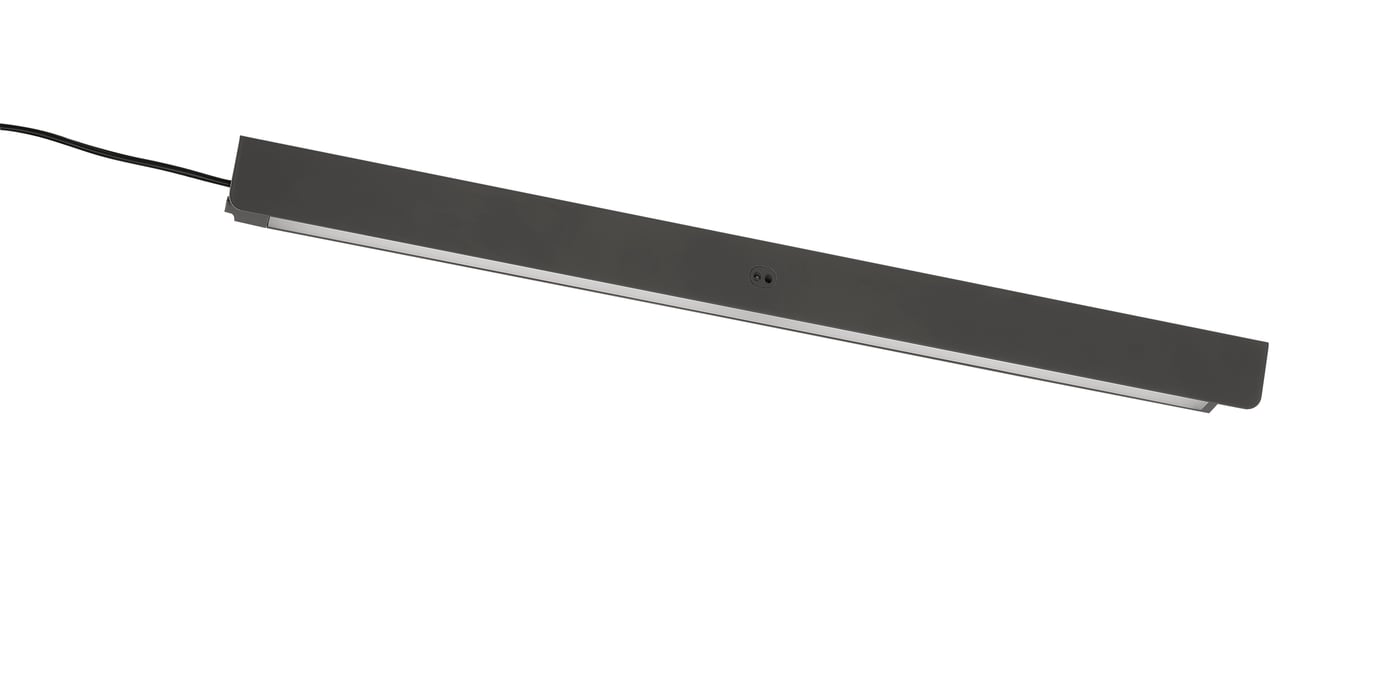 IKEA ÖVERSIDAN LED ljuslist för garderob m sensor, dimbar mörkgrå, 46 cm