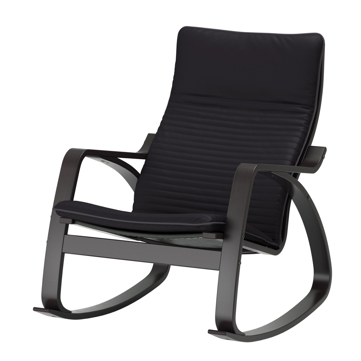IKEA POÄNG gungstol, svartbrun/knisa svart