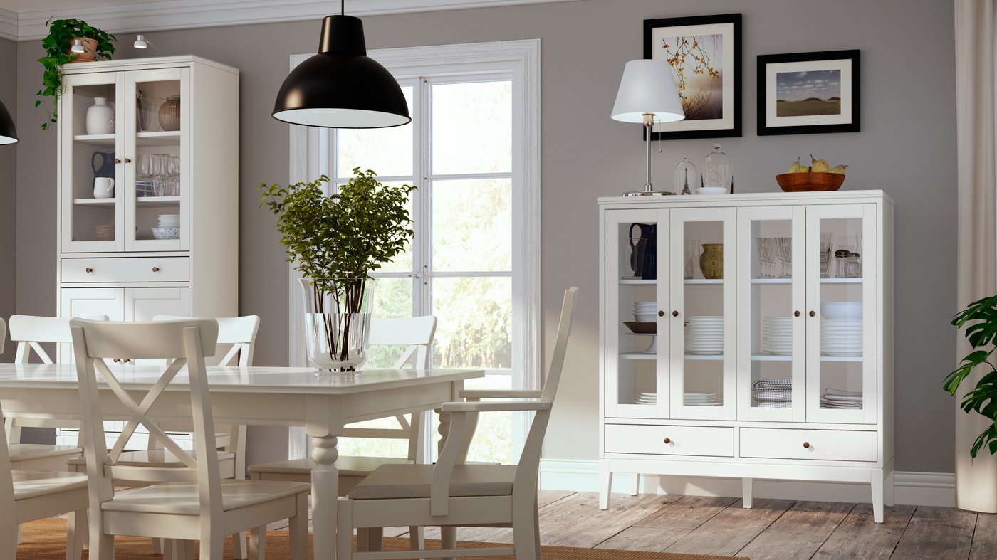 A white INGOLF chair