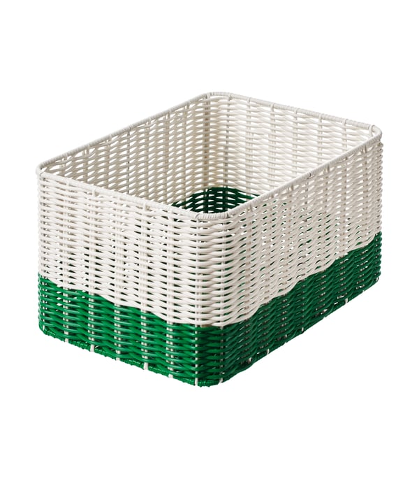 A white/green DJURTRÄNARE basket