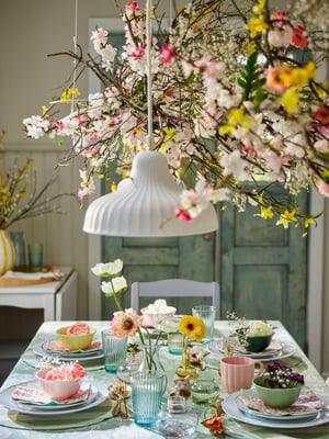 Bouquet artificiel SMYCKA avec coquelicots orange pour l'intérieur/l'extérieur dans la NA