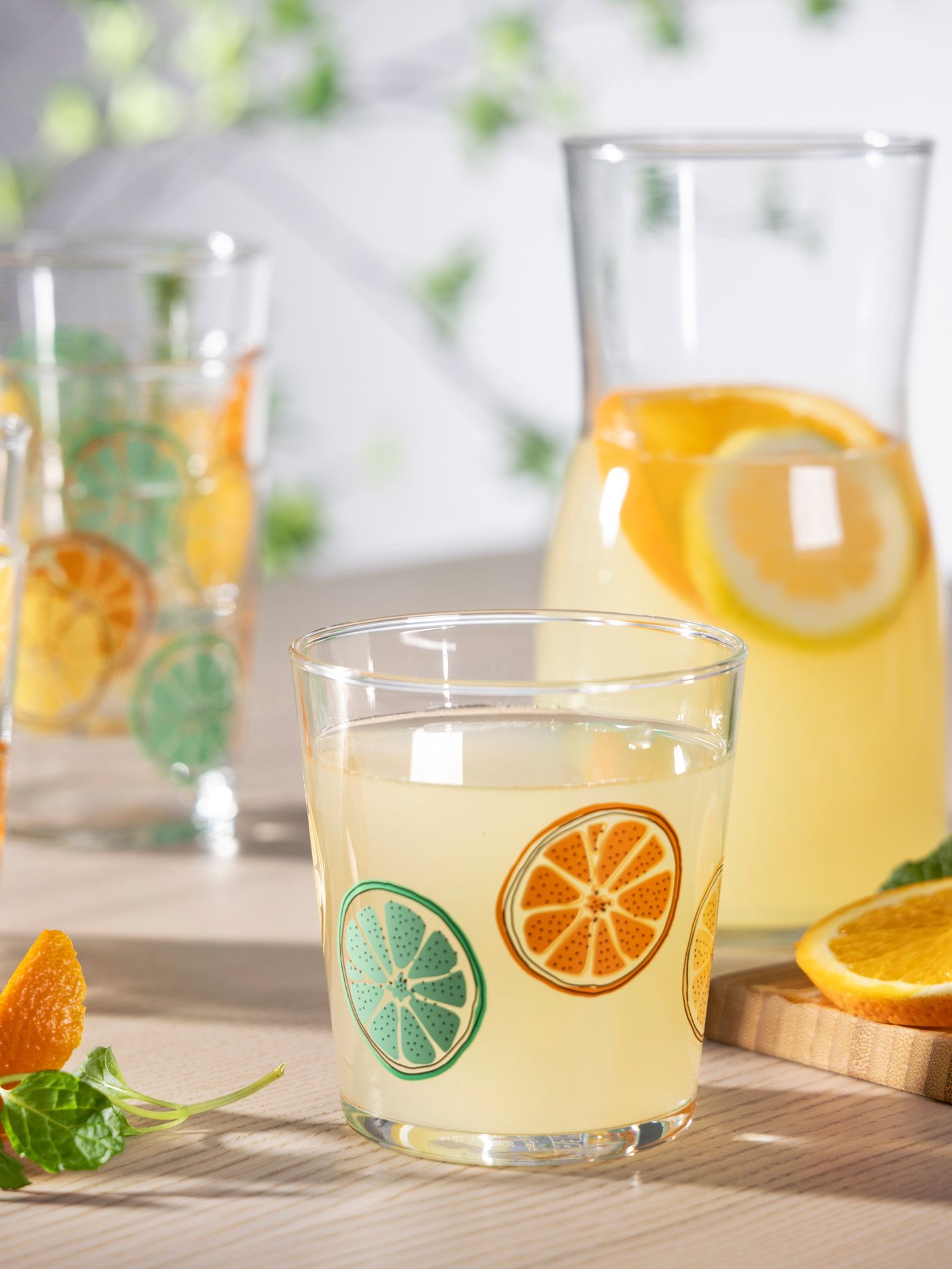 Verre SPETSEKORRE à motifs blancs et agrumes