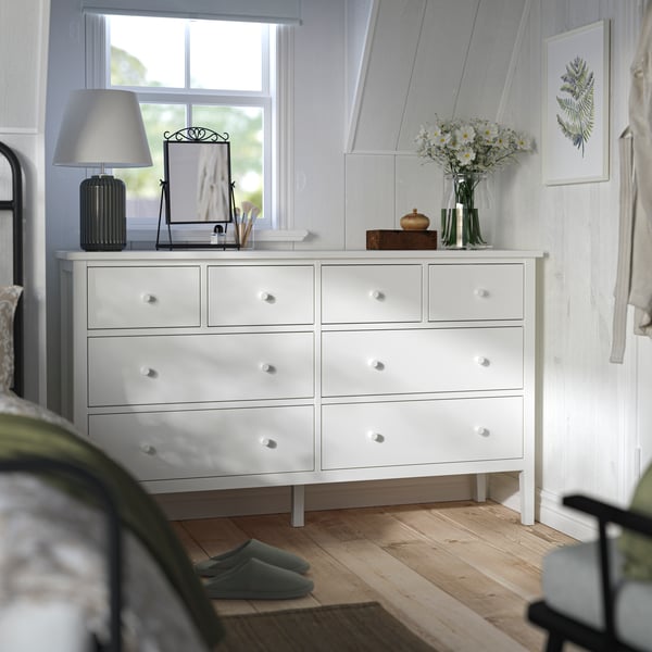 GULLABERG chest of drawers in bright, window lit bedroom