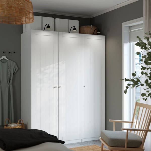 A white/white GULLABERG wardrobe combination
