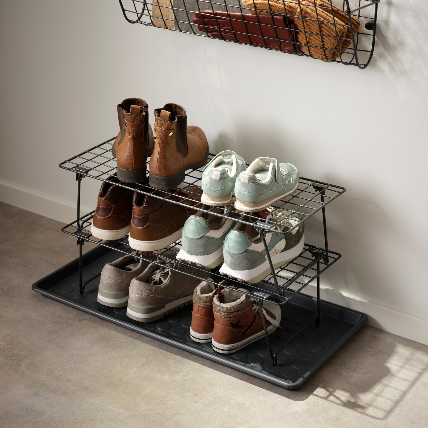 An in/outdoor/grey BAGGMUCK shoe mat