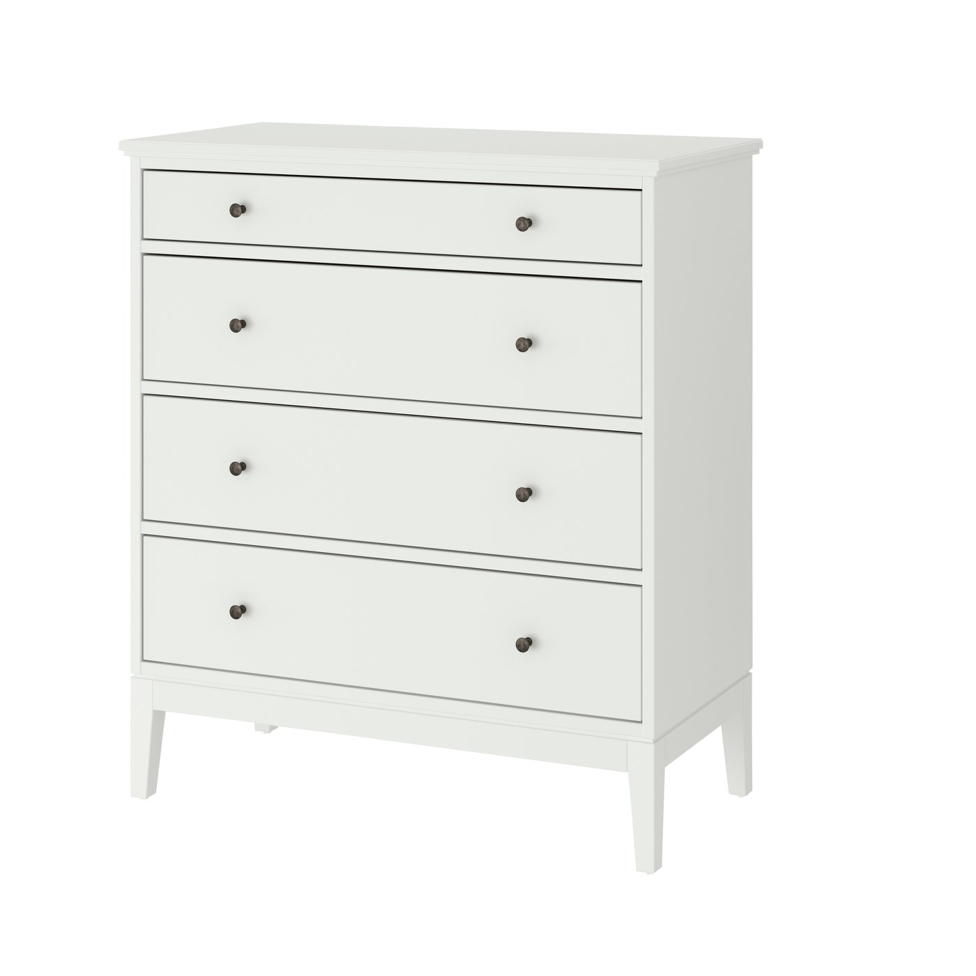 IKEA IDANÄS byrå med 4 lådor, vit, 104x118 cm