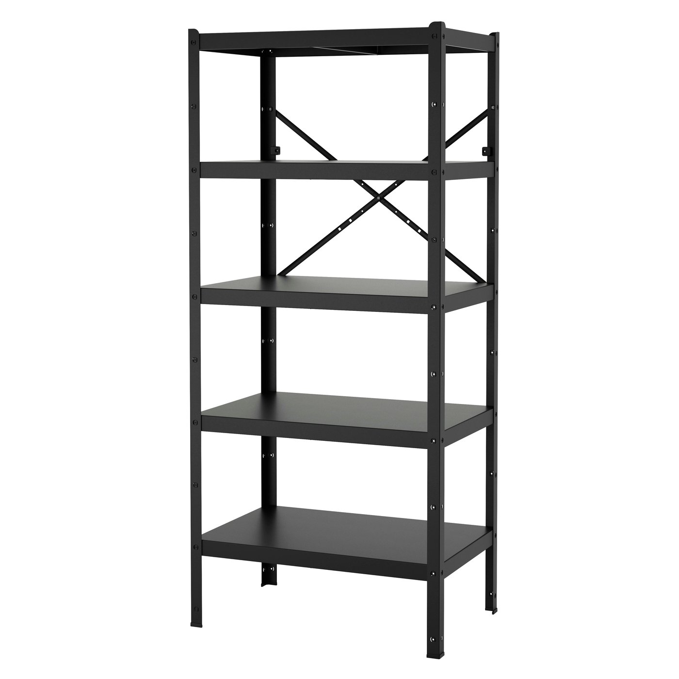 IKEA BROR hylla, svart, 85x55x190 cm