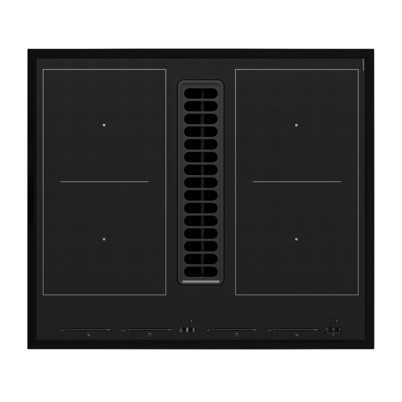 IKEA TÄCKNAN induktionshäll/integrerad köksfläkt, ikea 500 svart, 60 cm