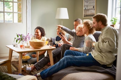 A bamboo BLANDA MATT serving bowl in the living room