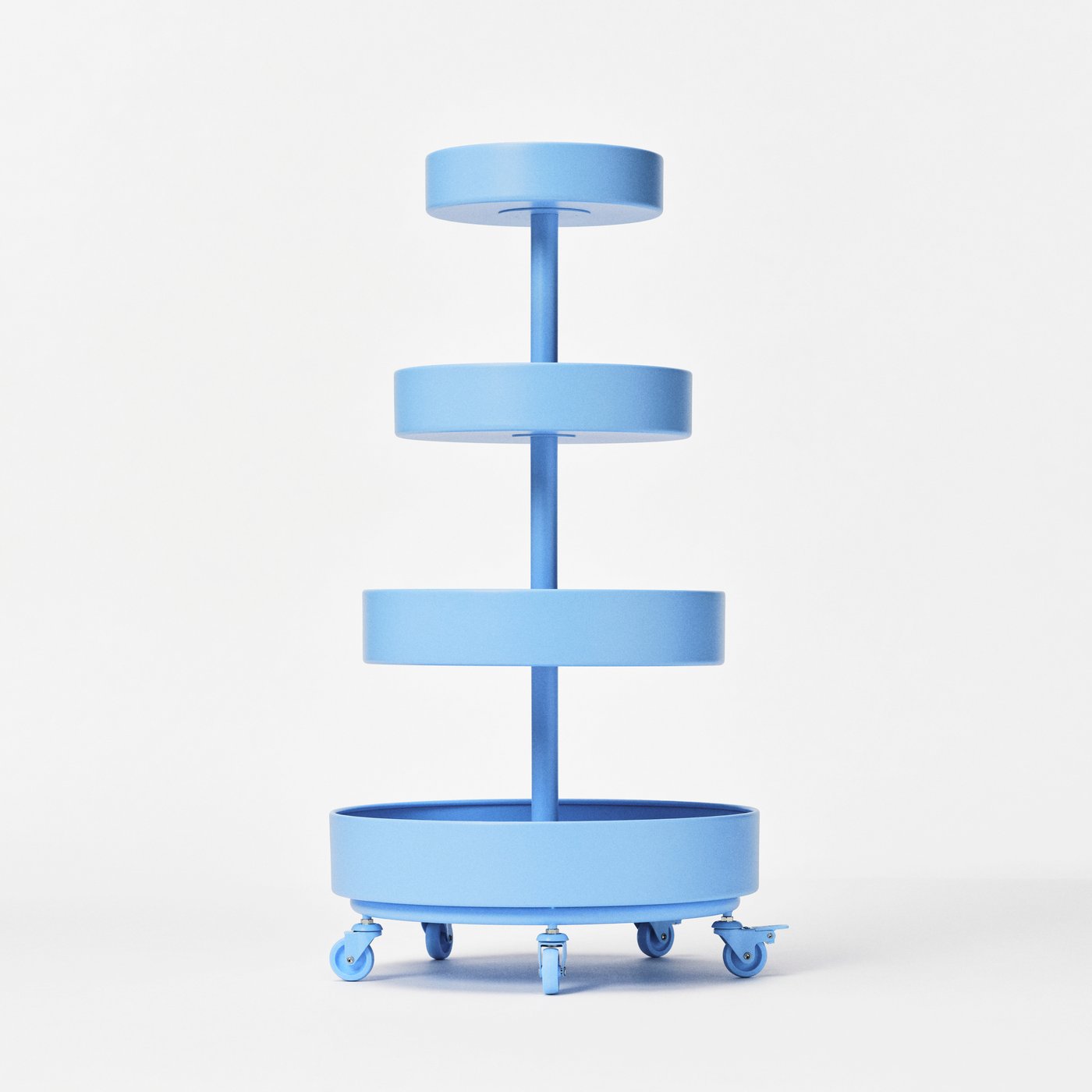 A blue IKEA PS 2026 trolley