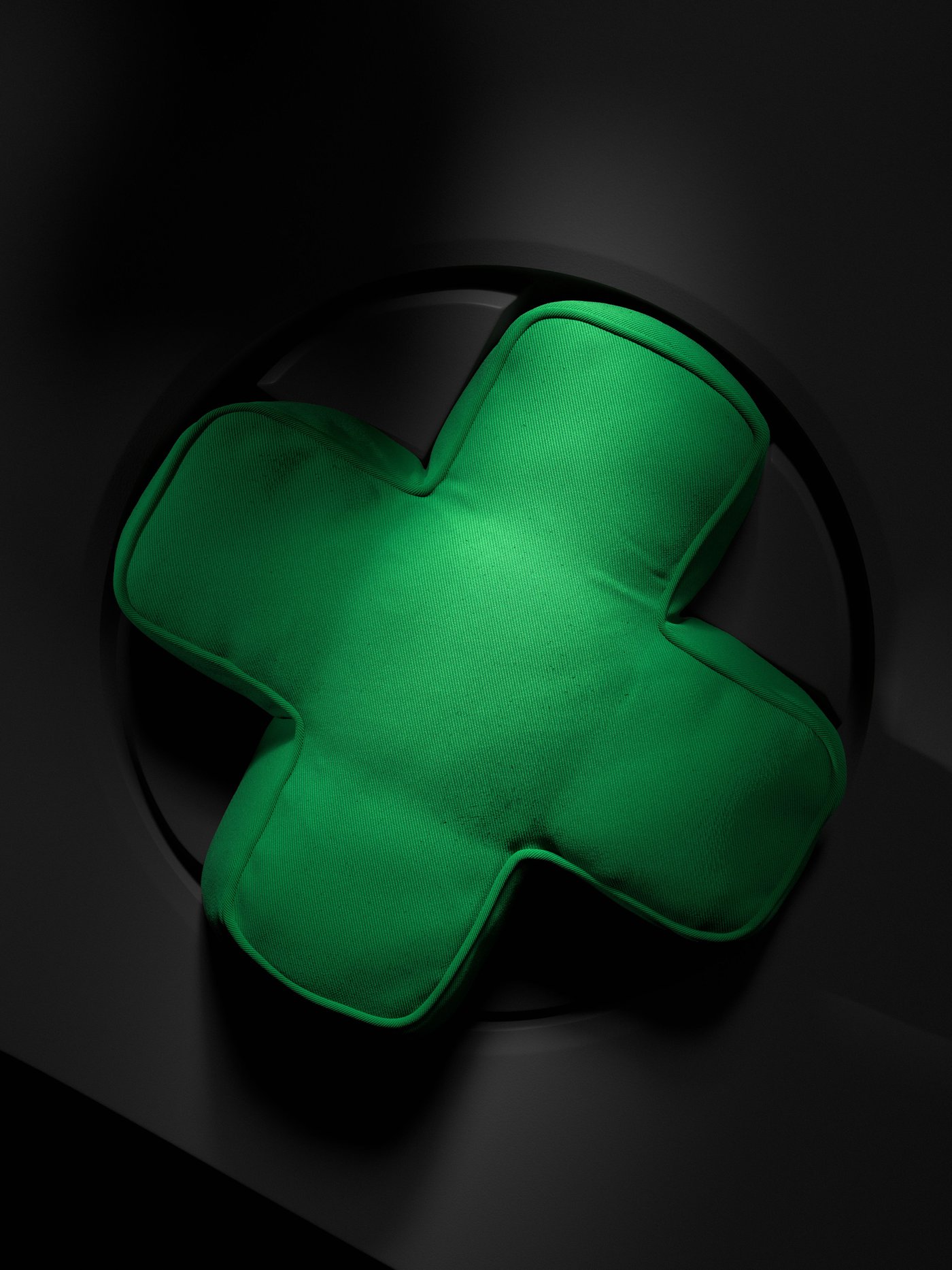 A green YXSTABY gaming D-pad cushion