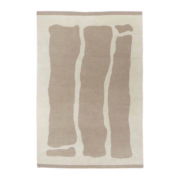 A beige/handmade AXHAVREN rug, high pile