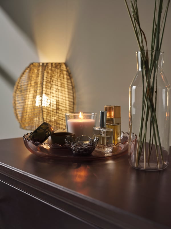 FRAMBRINGA Kubbelys, uparfymert, m 3 veker, hvit, 19 cm.