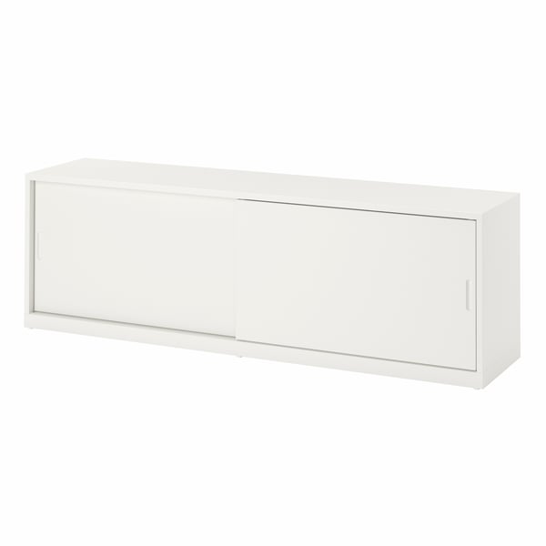 An off-white TONSTAD TV bench in the NA