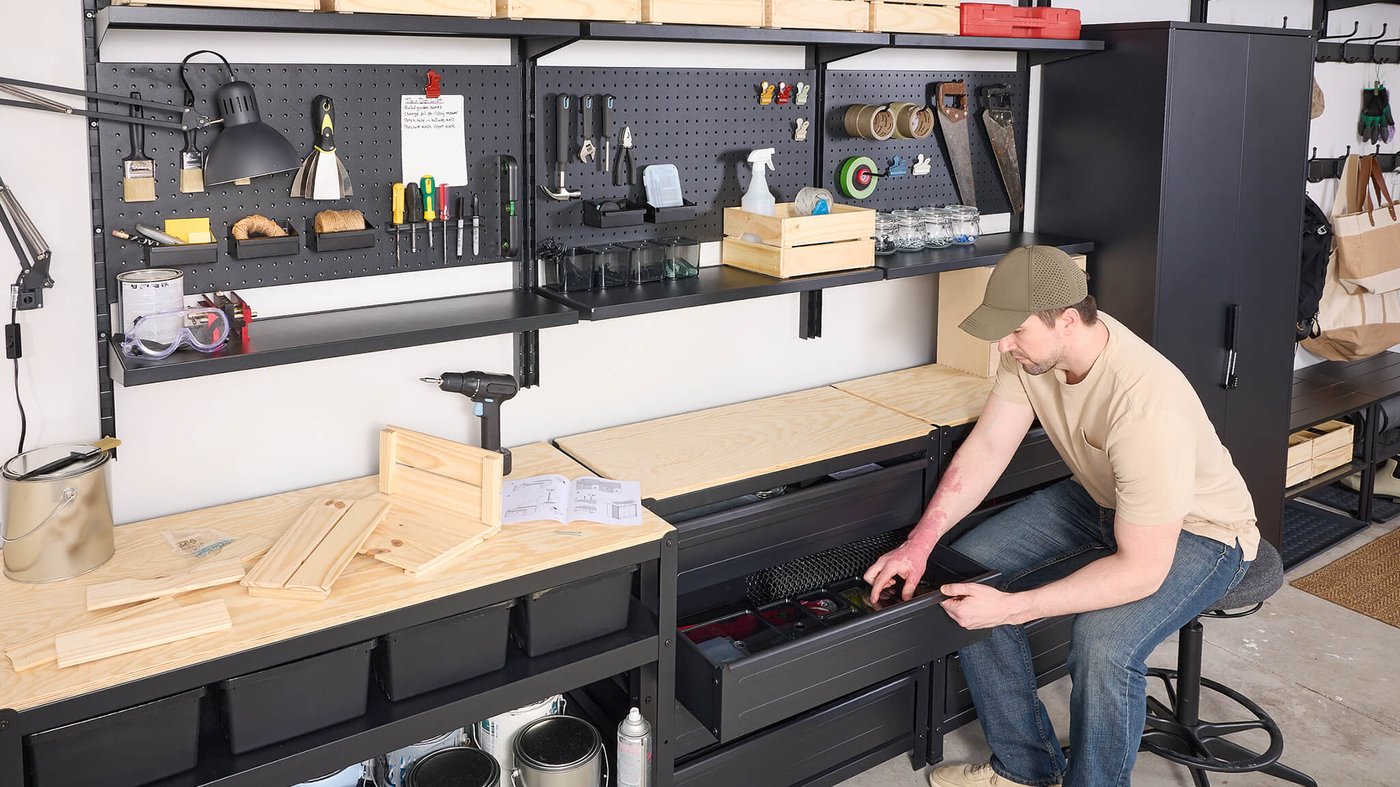 Garage drawer organizaton