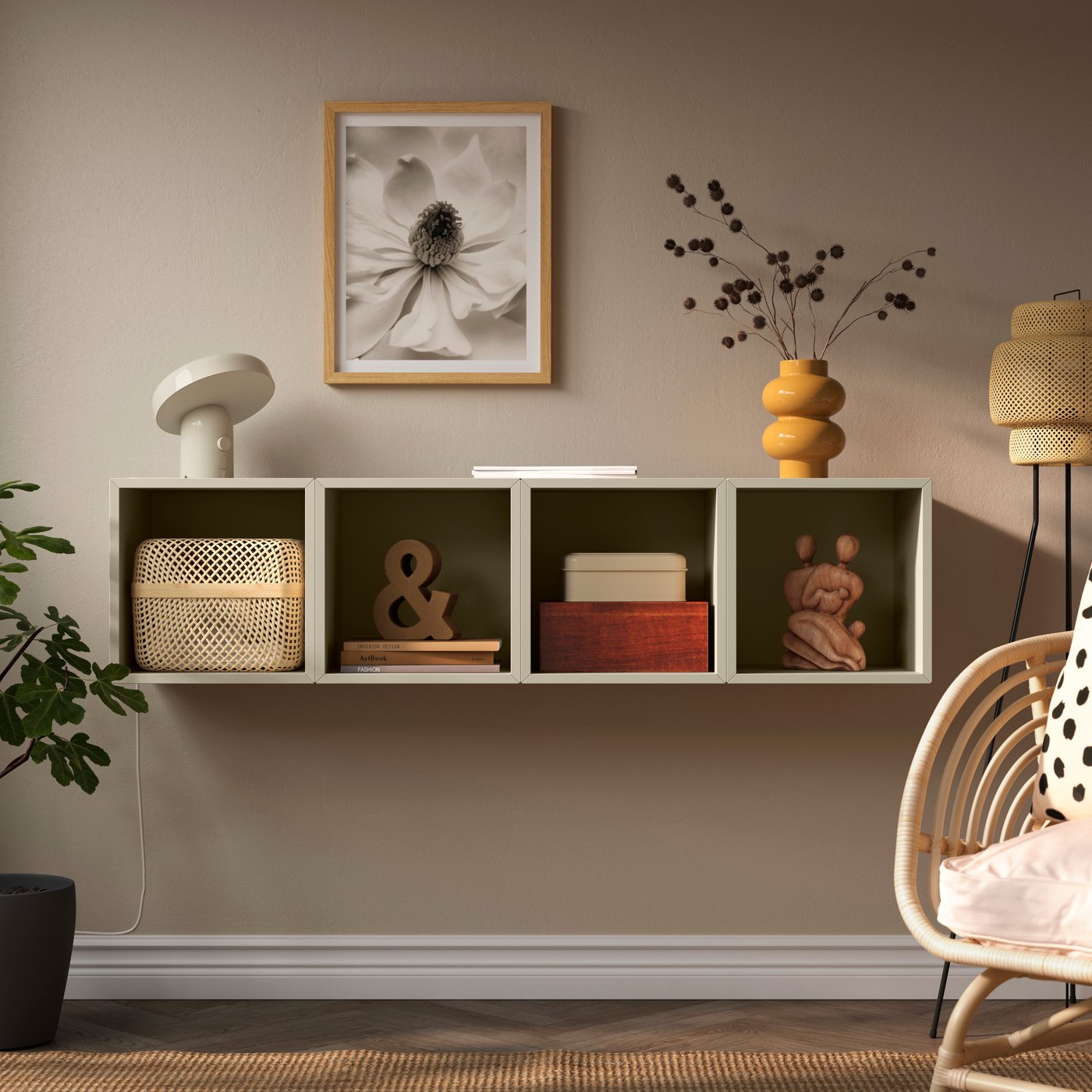 organise furniture in cozy mood