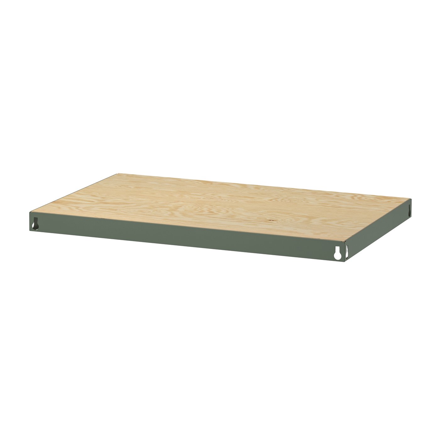 IKEA BROR hyllplan, grågrön/furuplywood, 84x54 cm