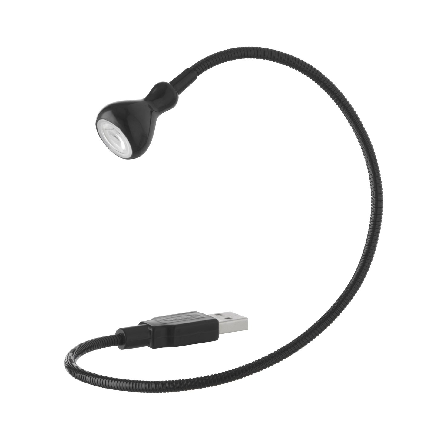IKEA JANSJÖ LED USB-lampa, svart, 38 cm