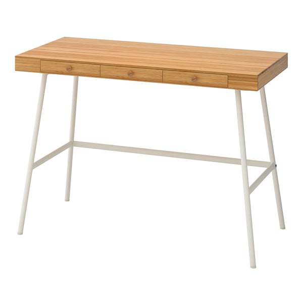 A bamboo LILLÅSEN desk in the NA