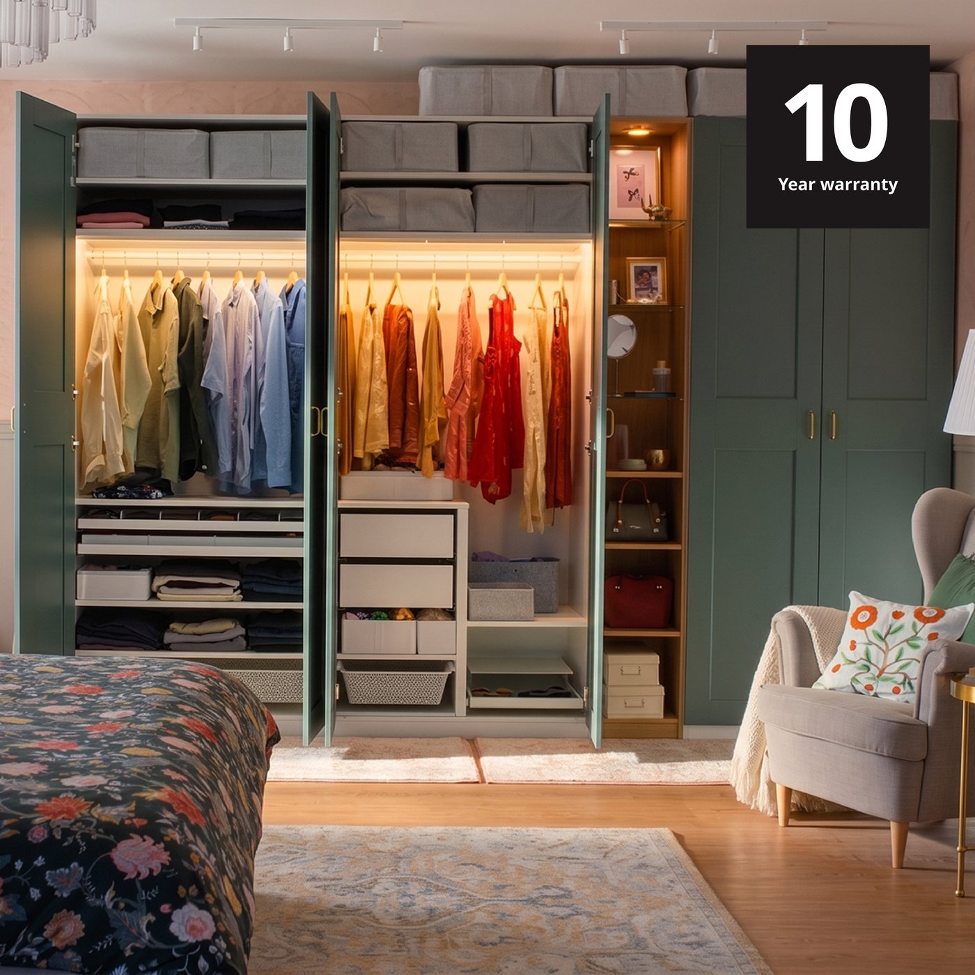Get 10 years of warranty on PAX wardrobe