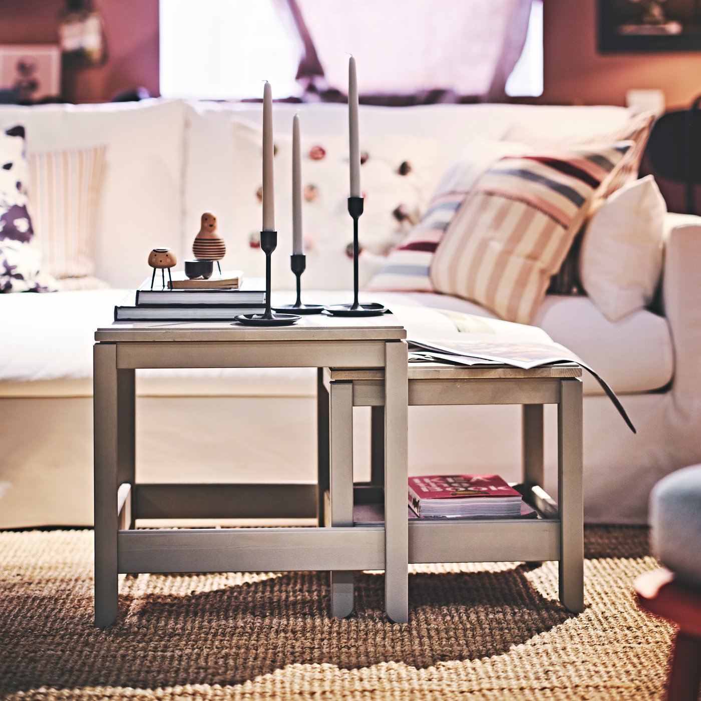 Чехол для подушки KORALLBUSKE бежевого цвета с белыми полосками