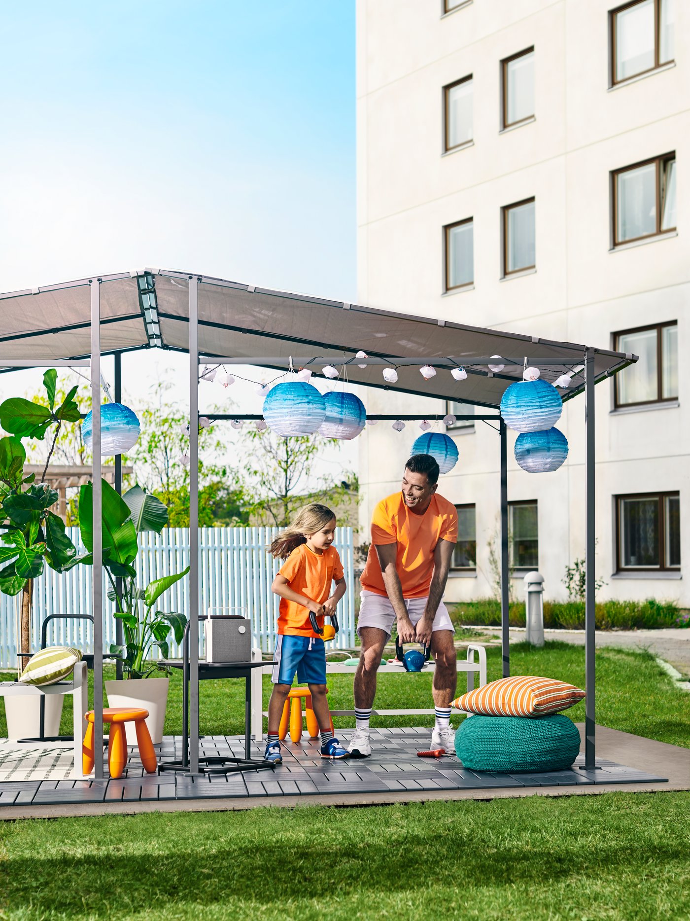 決まりました！IKEA　パラソル　セグラロー＆イッゴーン SEGLARÖ セグラロー / IGGÖN イッゴーン ハンギングパラソル ベース