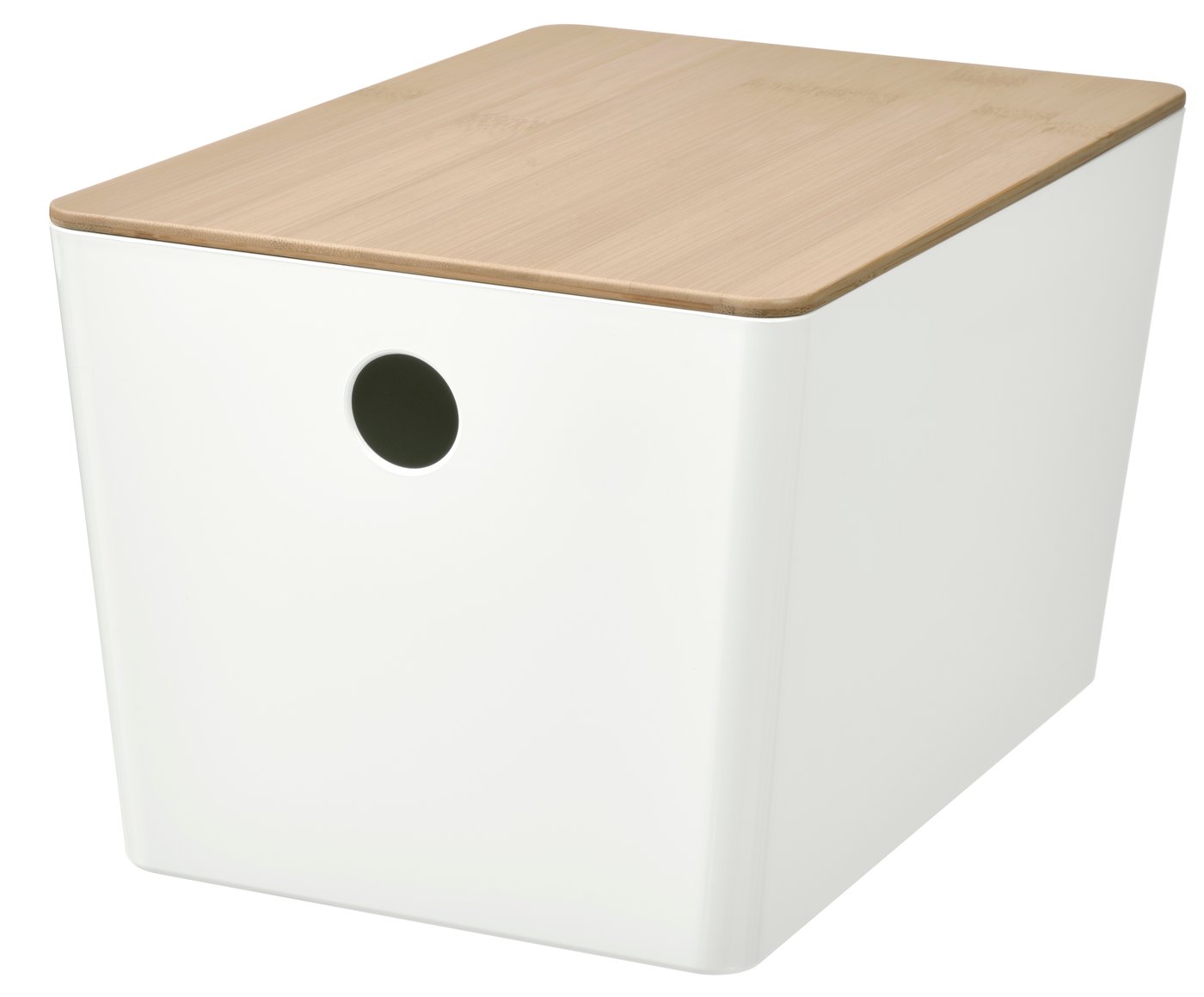 IKEA KUGGIS Box mit Deckel wei/Bambus 18x26x | Preisvergleich