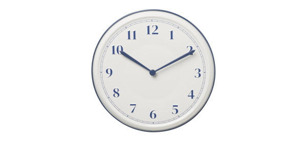 A white/blue SYKOMORLÖNN wall clock