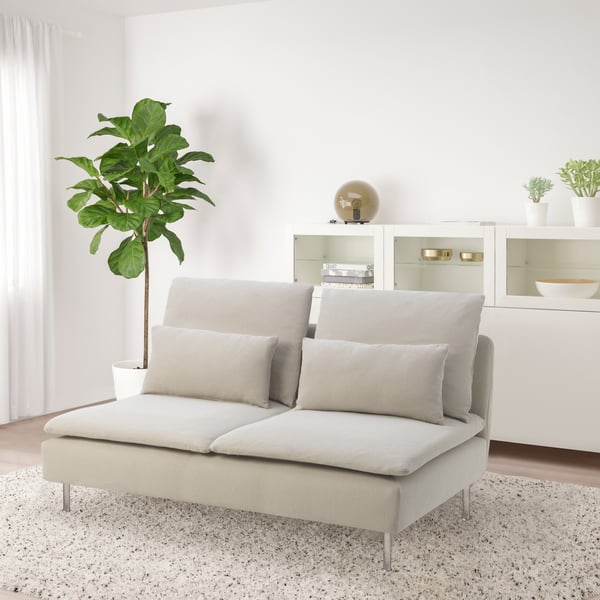 A Fridtuna light beige SÖDERHAMN compact 3-seat section