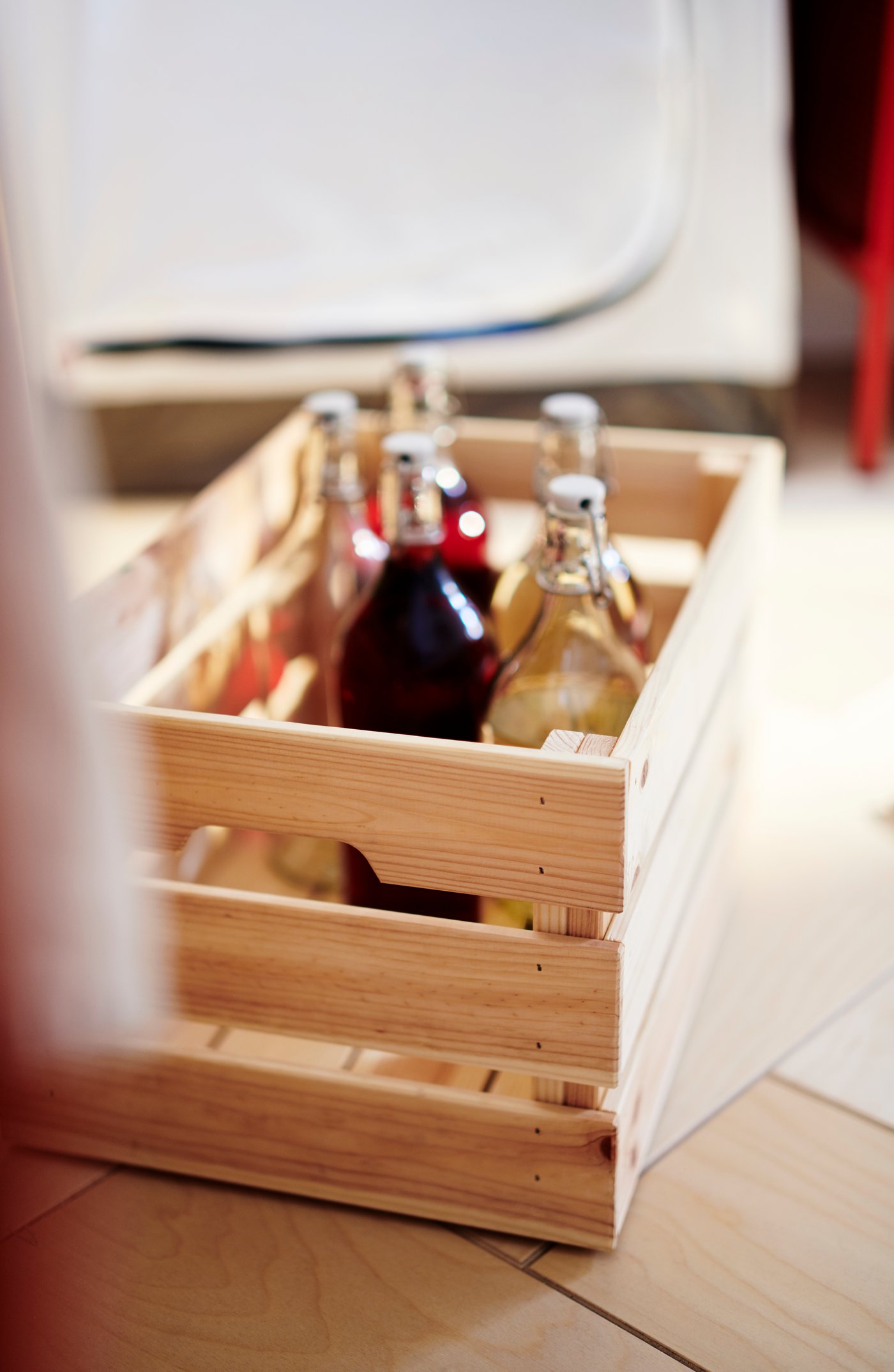 Boites contenant des bouteilles