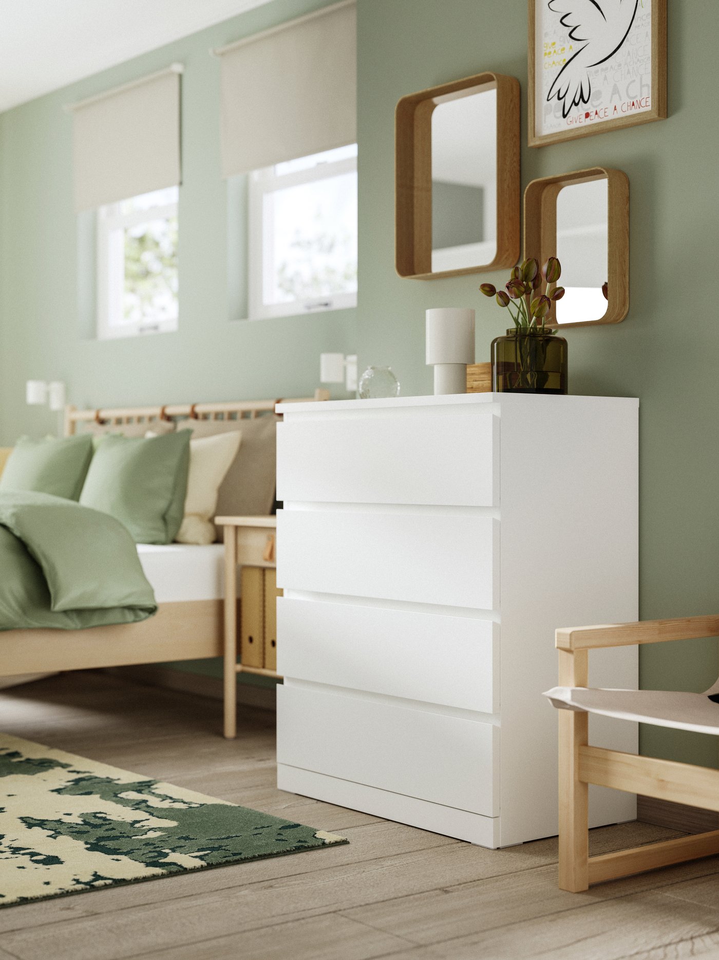 MALM chest of 4 drawers white