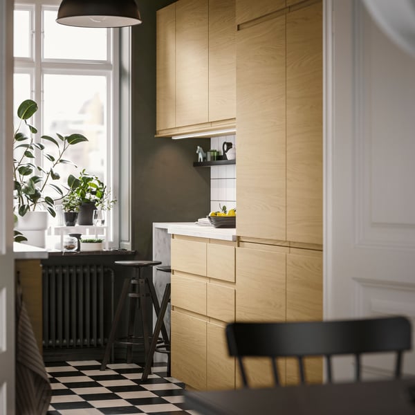 Een houten keuken