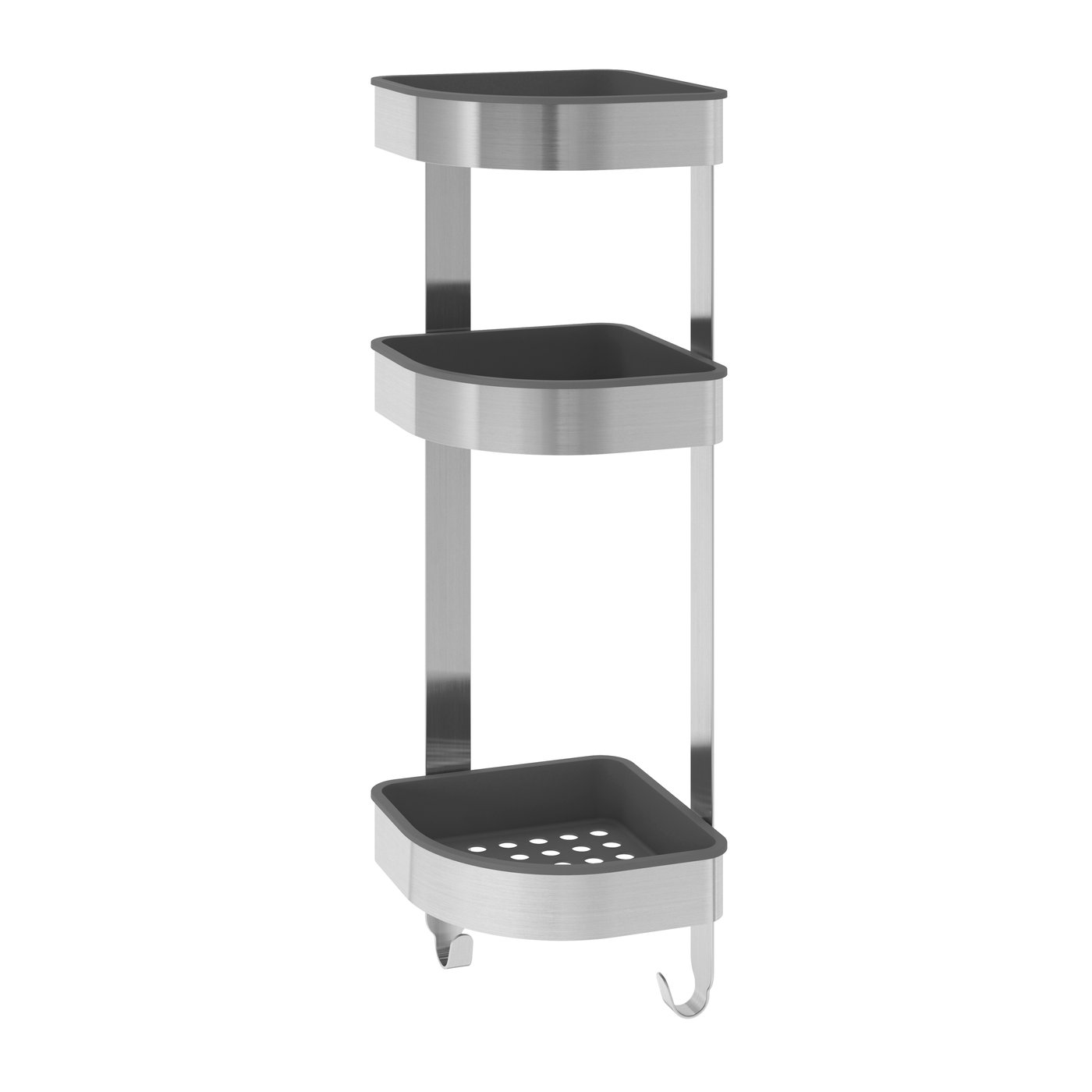 IKEA - BROGRUND Wandeckregal, Edelstahl 19x58 cm