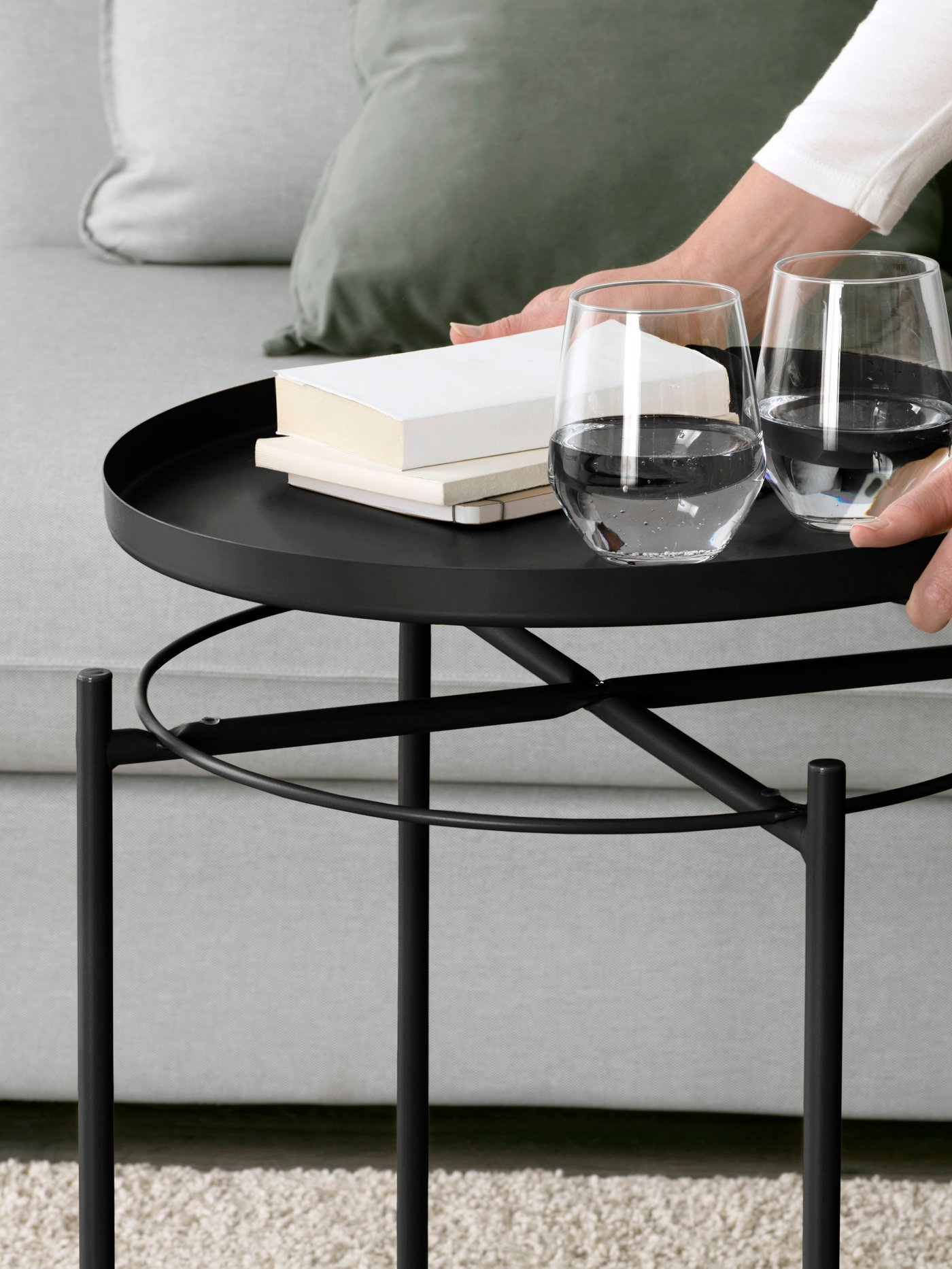 A black GLADOM tray table