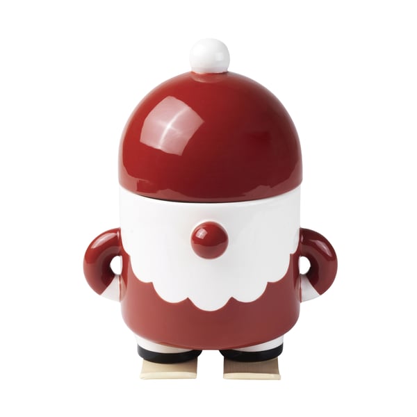A Santa Claus red VINTERFINT jar with lid