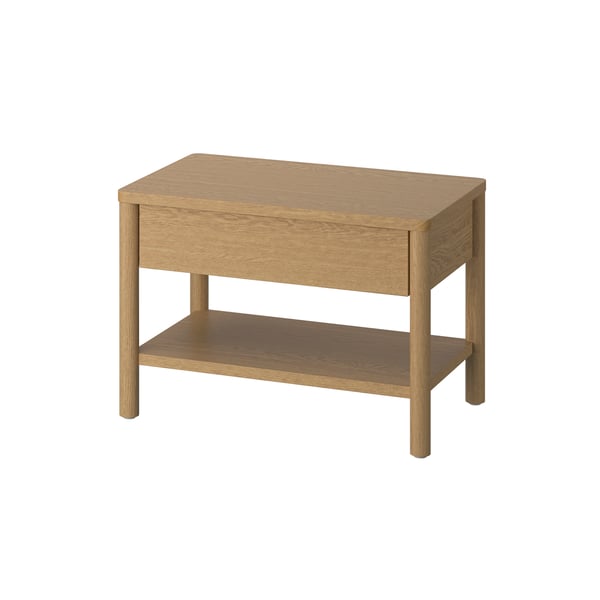 An oak veneer TONSTAD side table