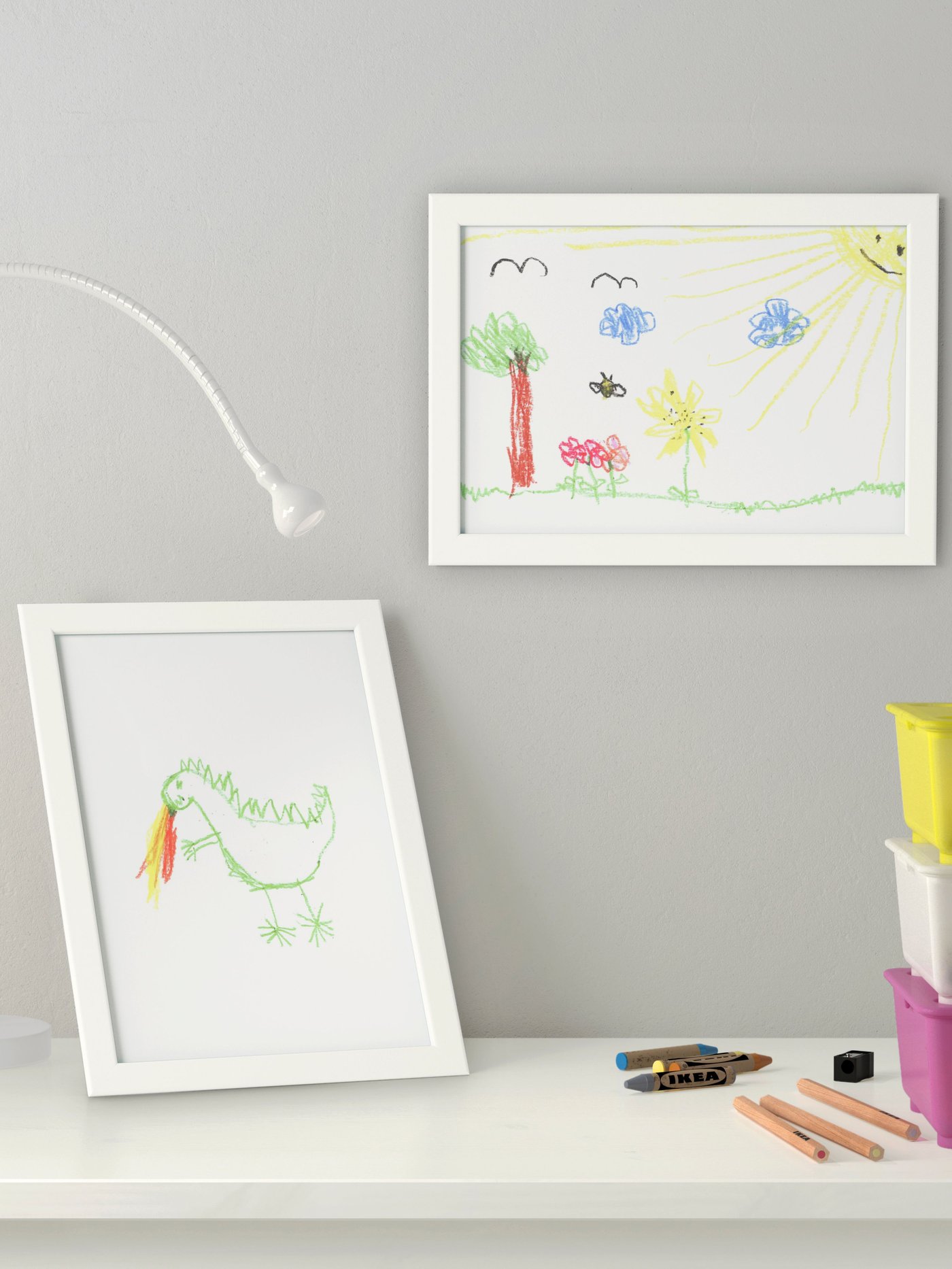 A white FISKBO frame