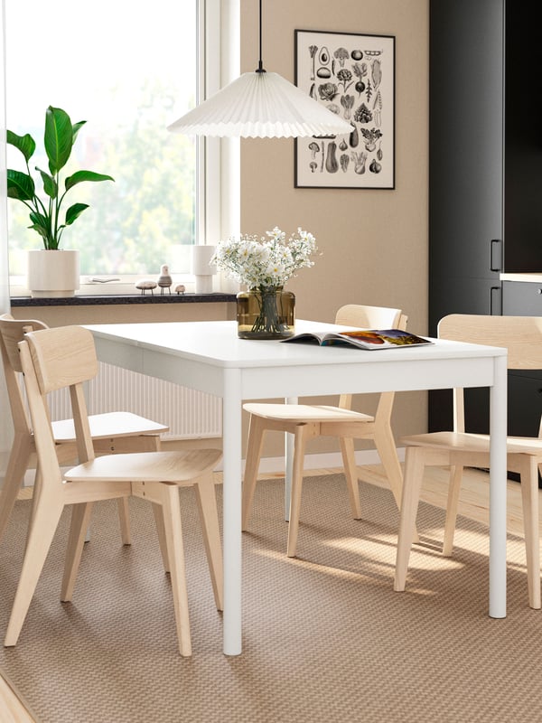 An ash LISABO chair in the dining room