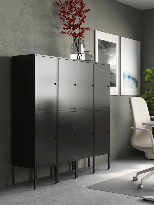 An anthracite LIXHULT storage combination