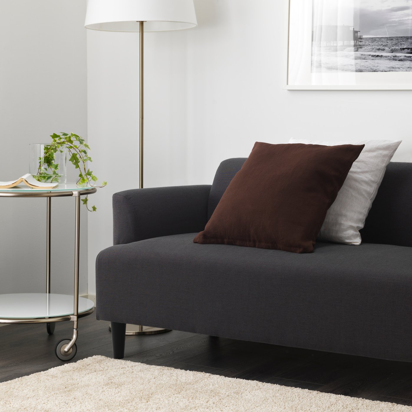 A Knisa dark grey HEMLINGBY 2-seat sofa
