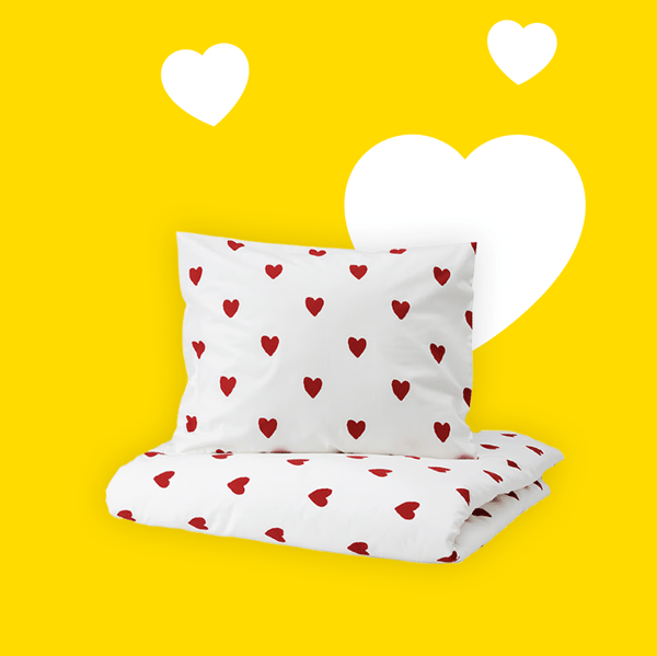 Srdíčkové povlečení