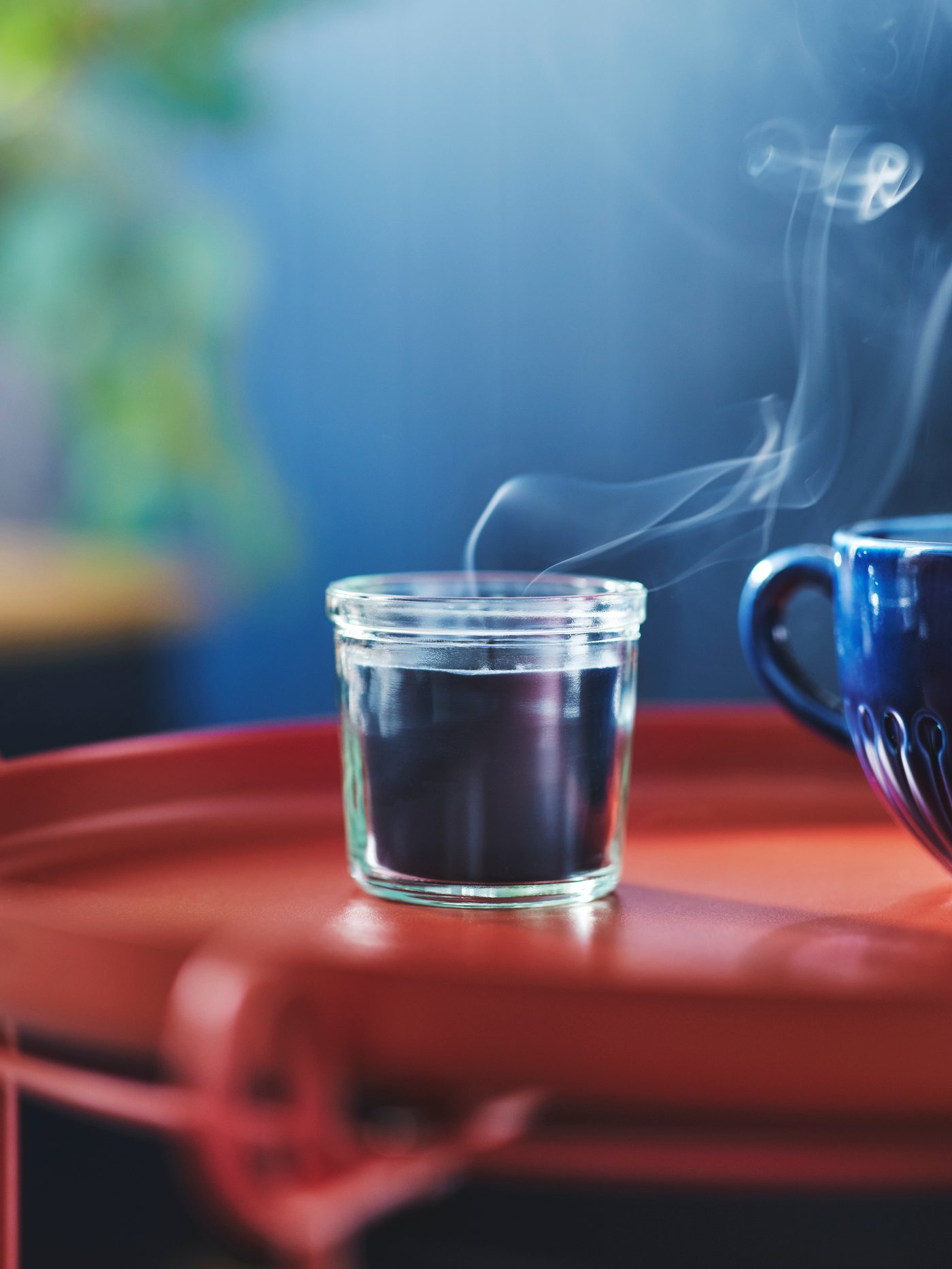 A stoneware blue STRIMMIG mug