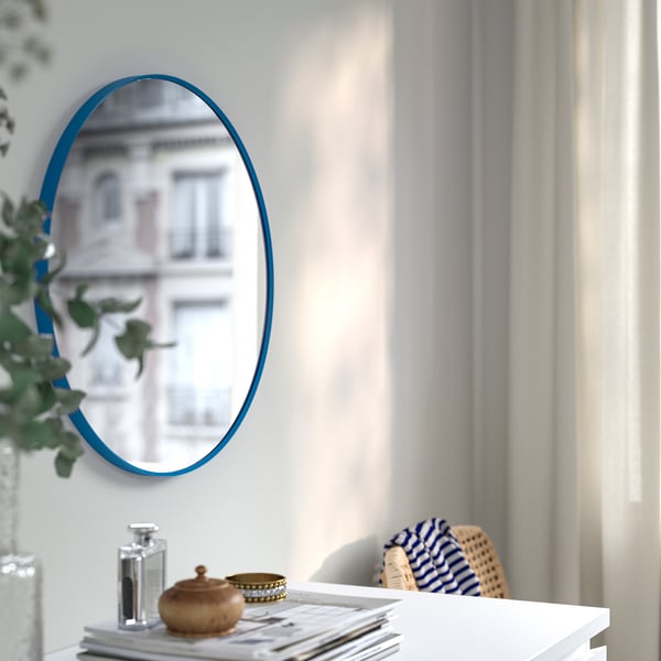 A blue LINDBYN mirror