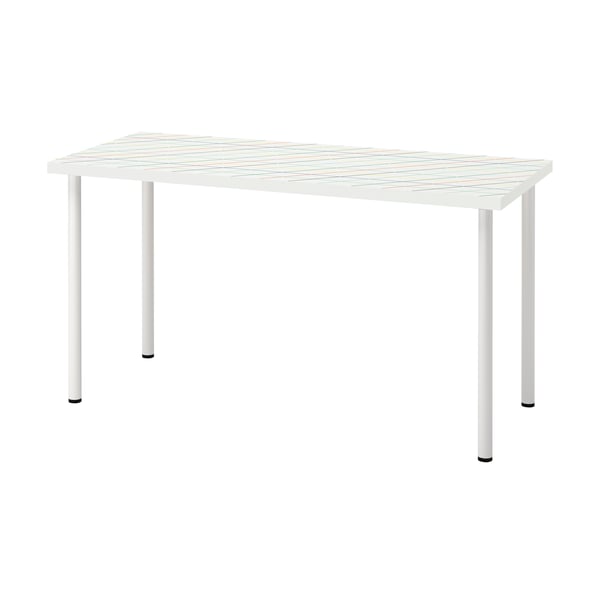 A grid multicolour/white LAGKAPTEN desk in the NA
