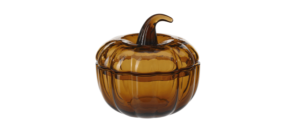 A brown HÖSTAGILLE bowl with lid