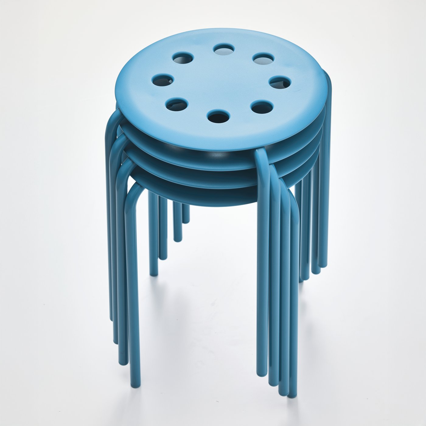 A blue MARIUS stool