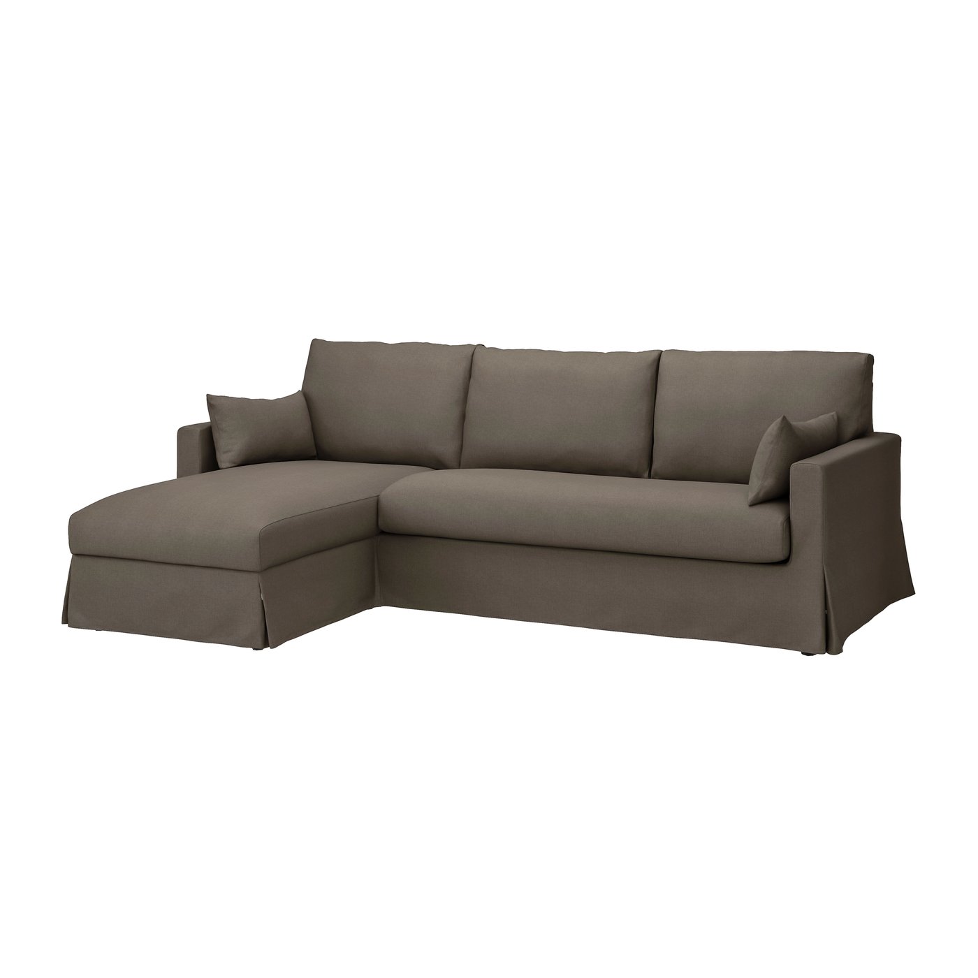 IKEA HYLTARP kläd t 3-sitssoffa m schäs, vänster, gransel gråbrun