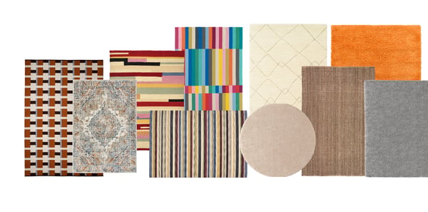 A multicolour/striped handmade ELLJUSSPÅR rug, low pile